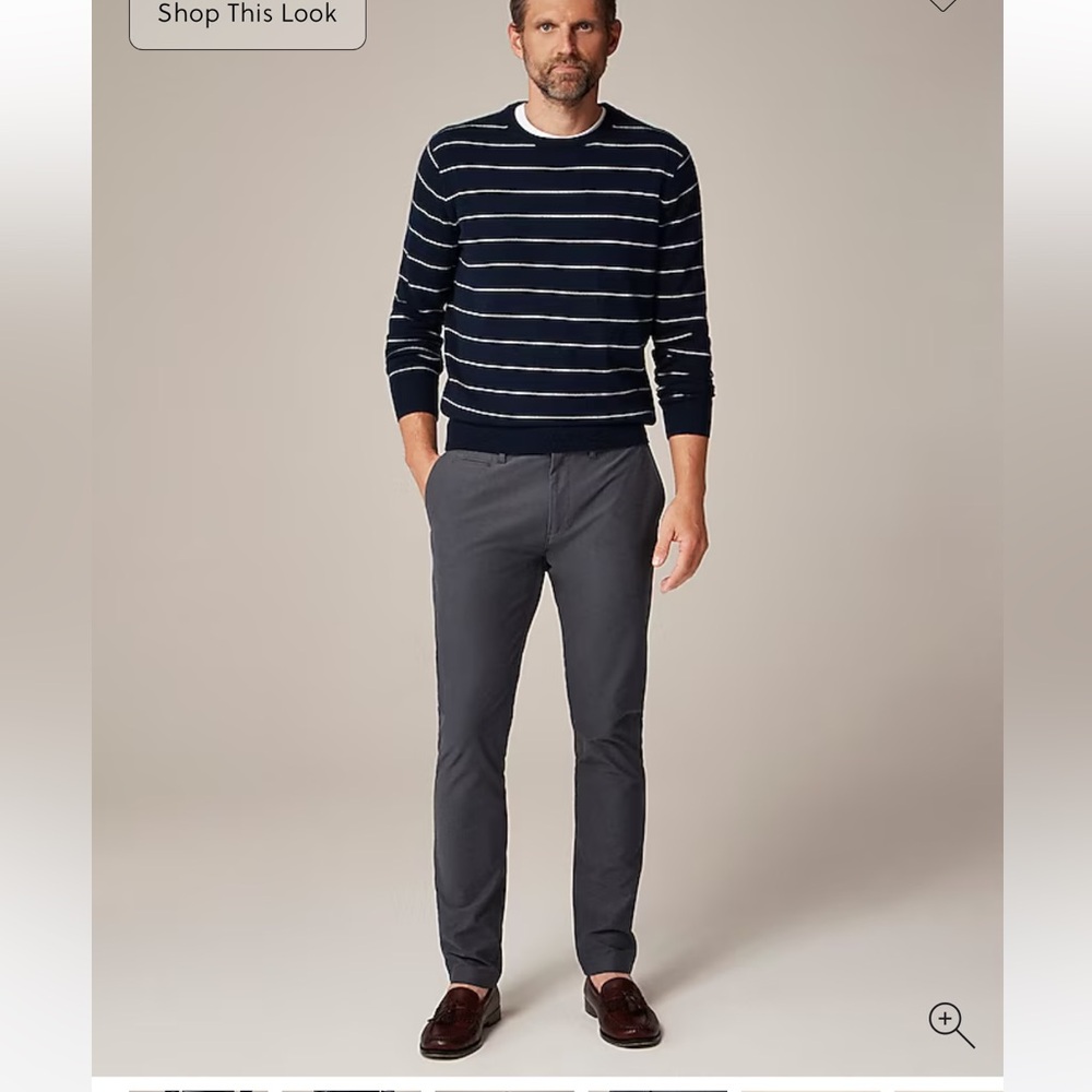 J. Crew Dark Gray 484 Slim Tech Pant